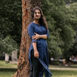 Pastel Floral Printed Short Kurti